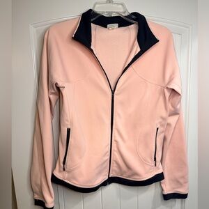 Aspire Pink Full Zip Athletic Jacket Fleece Lined Stretch Large
